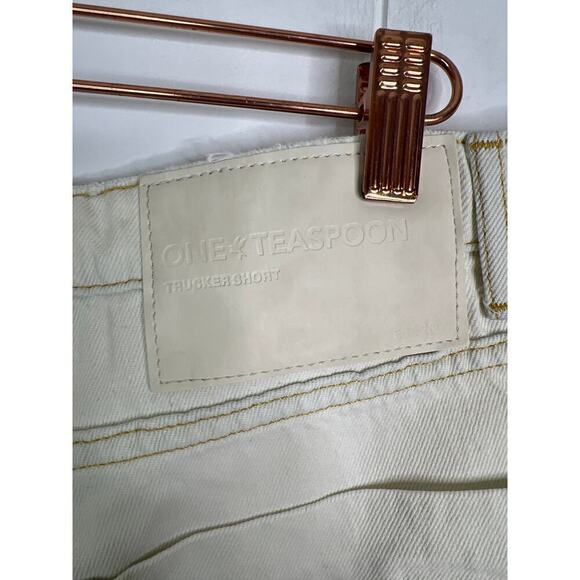 Anthropologie One Teaspoon Razzle Dazzle Truckers Mid Waist Relaxed Shorts NWOT - Picture 10 of 11